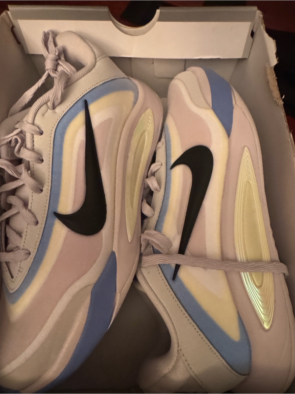 Nike Women’s Pastel Layered Running Shoes - Light Pink/Blue/Yellow